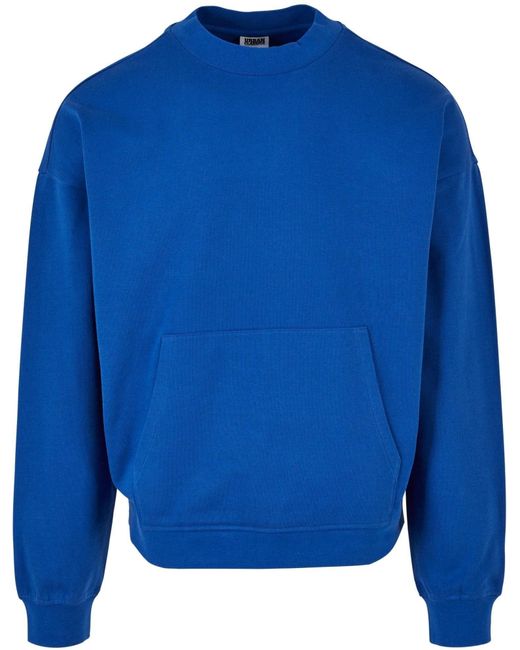 Urban Classics Sweatshirt Boxy Pocket Crew Pullover in Blue für Herren