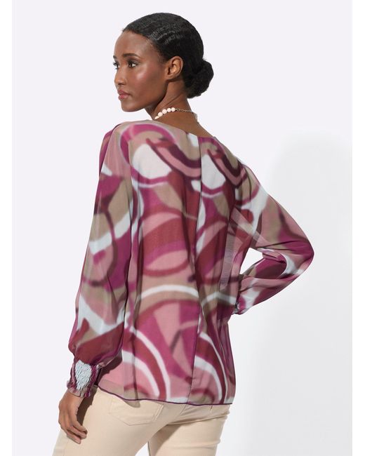 Creation L Natural Klassische Bluse Georgettebluse