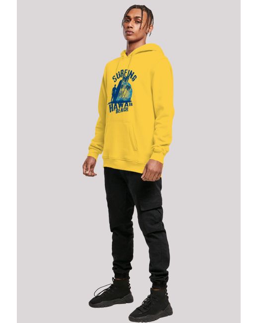 F4NT4STIC Kapuzenpullover Hawaii Surf Beach Summer Premium Qualität in Yellow für Herren