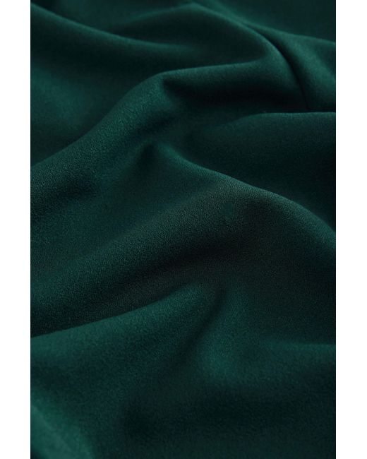 Next Green Palazzohose Hose aus Crêpe mit weitem Bein und Paspelierung (1-tlg)