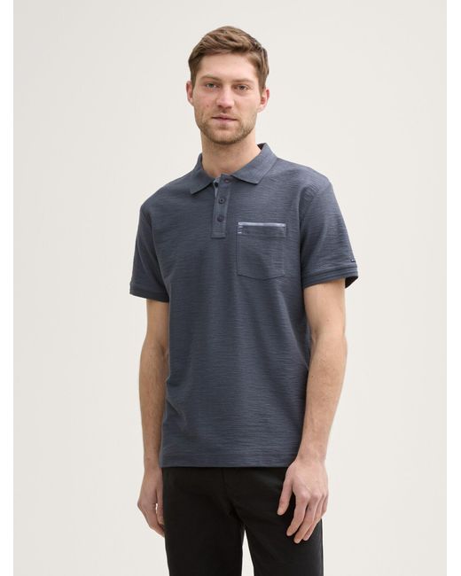 Tom Tailor Poloshirt mit Brusttasche in Blue für Herren
