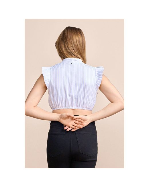 Krüger Madl White Ü Madl Krüger Dirndlbluse 'Ceara' Flügelarm 312369, Blau