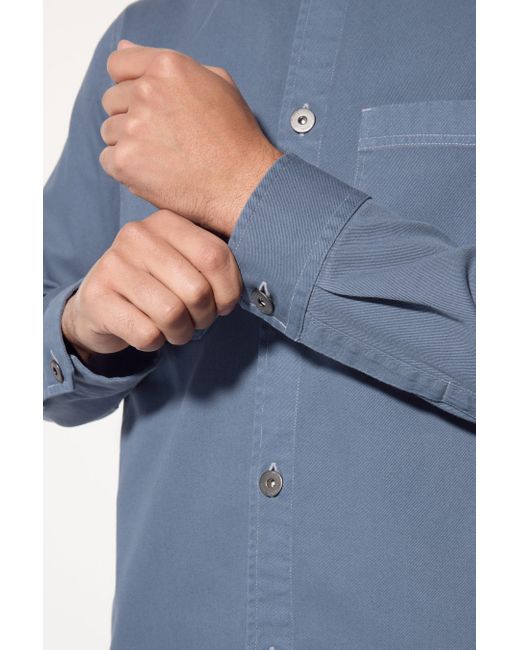 Next Hemdjacke mit Kontrastnaht aus 100 % Baumwolle (1-St) in Blue für Herren