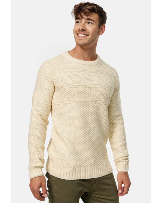 INDICODE Strickpullover Mirek in Natural für Herren