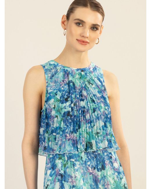 Apart Blue Abendkleid mit allover Blumendruck