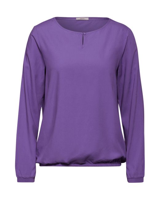 Cecil Purple Langarmbluse mit Elastikbund
