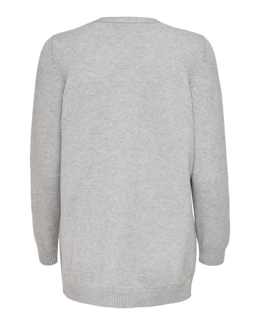 ONLY Gray ONLLESLY L/S OPEN CARDIGAN KNT NOOS