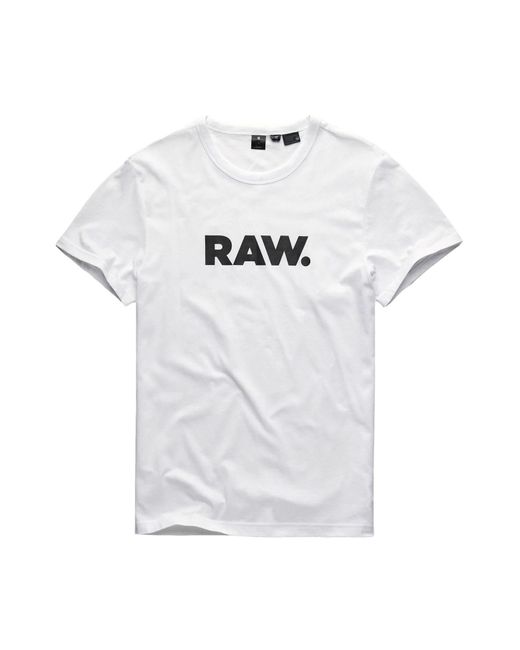 G-Star RAW - Rundhals T-Shirt Holorn Shortsleeve Round (1-tlg) in White für Herren