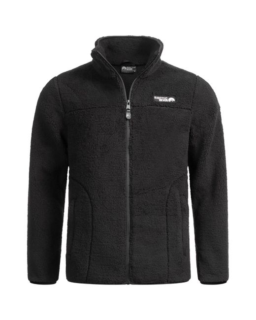 Arctic Seven Fleecejacke ASWarmy Aus hochwertigem Sherpa-Fleece in Black für Herren