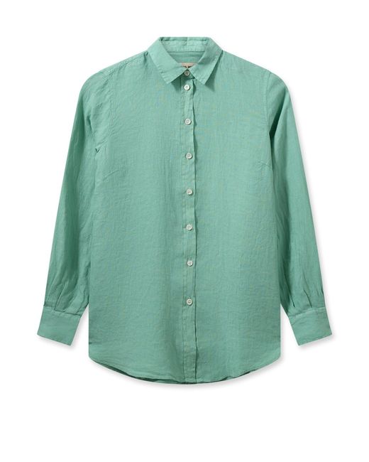 Mos Mosh Green T- MMKarli Linen Shirt