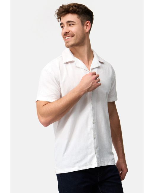 INDICODE Kurzarmhemd INRycroft in White für Herren