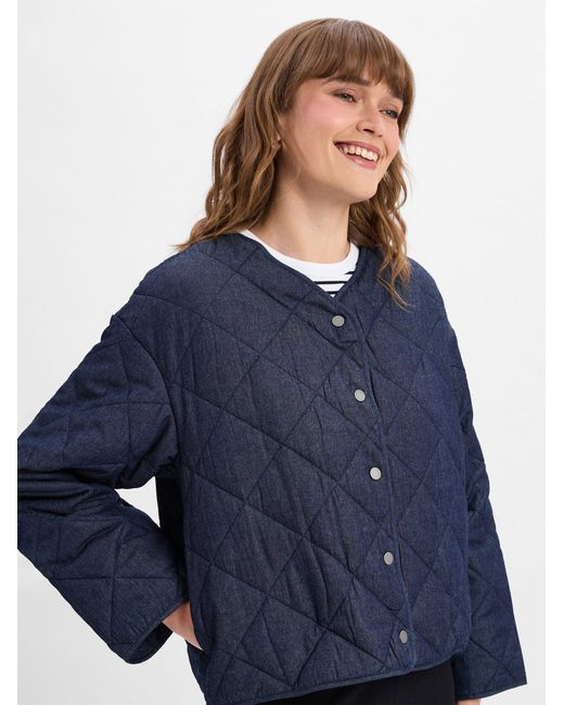 Moss Copenhagen Blue Steppjacke Lysandra