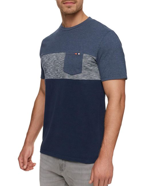 INDICODE Rundhalsshirt INConsin in Blue für Herren