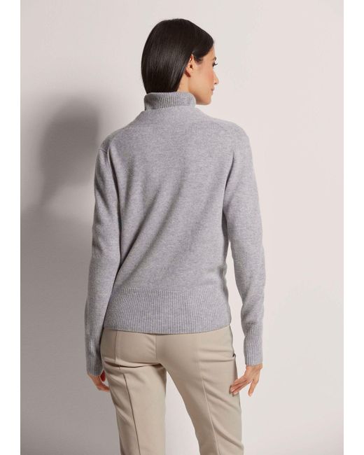 Madeleine Gray Kaschmir-Strickjacke mit tiefem V-Ausschnitt und Bindeband