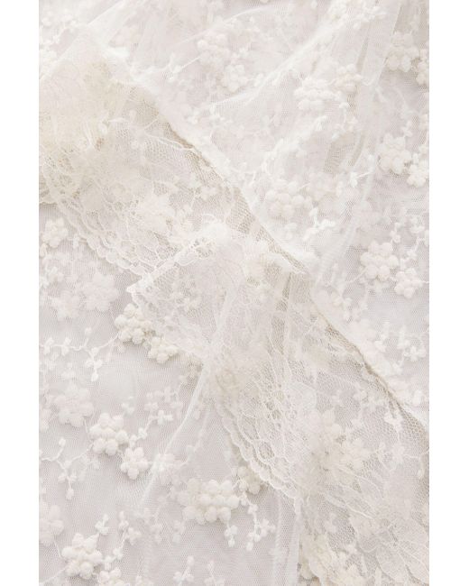 Next White Maxirock Maxi-Stufenrock mit Spitze (1-tlg)