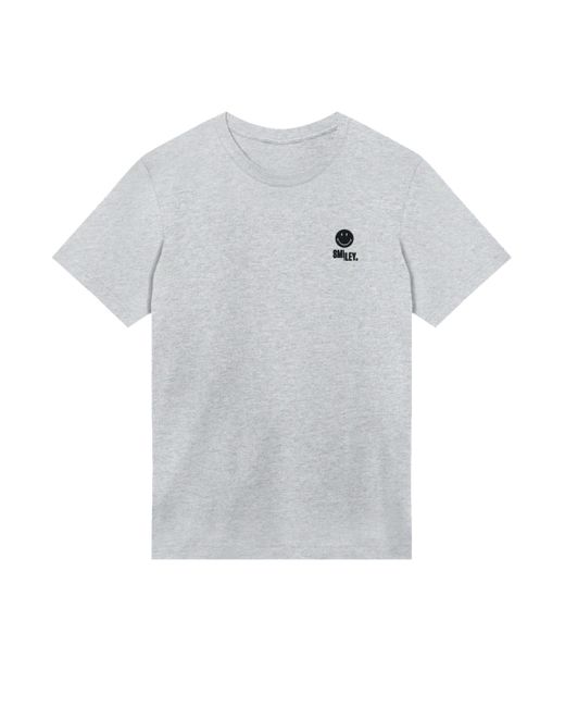 F4NT4STIC Shirt Smiley Icon Split Wordmark dark Bestickt Premium Qualität in White für Herren