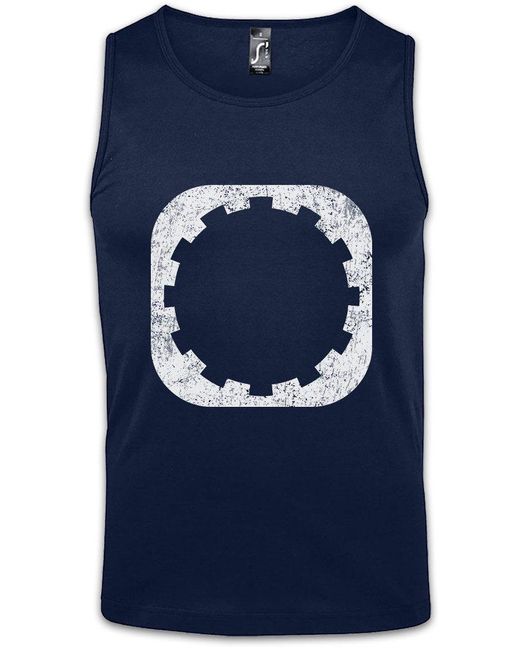 Urban Backwoods Tanktop Gear Ärmelloses T-Shirt Race Rally Car Auto Driver Racer Biker Petrol Head Fun Engine in Blue für Herren