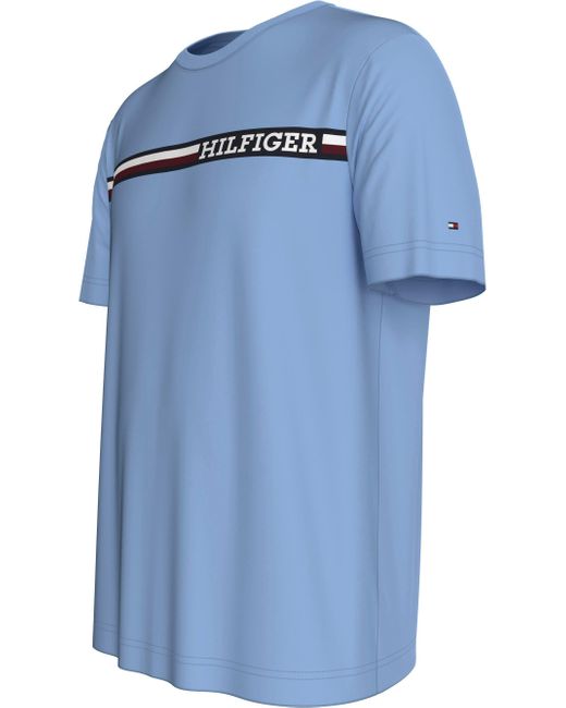 Tommy Hilfiger T-Shirt CHEST STRIPE TEE in Blue für Herren