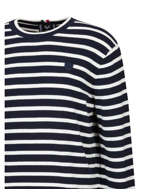 19V69 Italia by Versace Strickpullover MACARIO in Blue für Herren