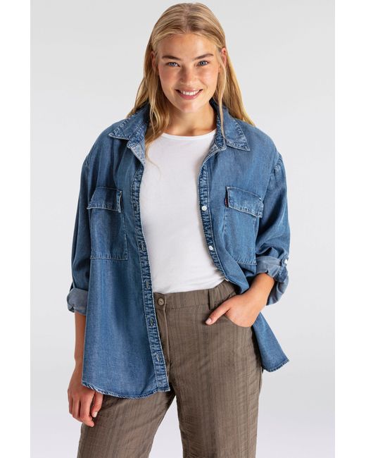 Levi's Blue Levi's® Plus Jeansbluse DOREEN UTILITY