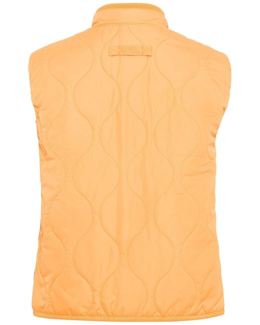 Camel Active Orange Kurze Steppweste aus recyceltem Polyester