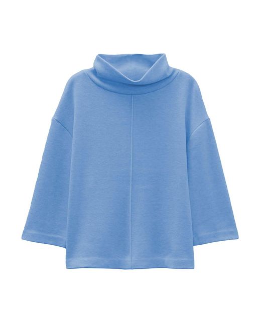 someday. Blue Cropped Sweater ULEXI Loose aus weichem Jersey