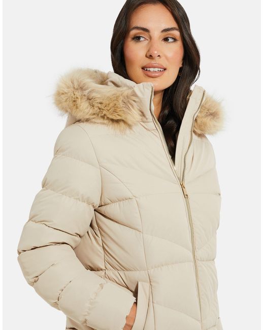 Threadbare Natural Steppjacke (1-St) mit kuscheliger Kapuze