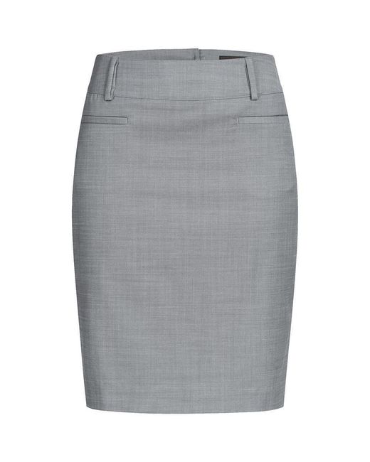 Greiff Gray Bleistiftrock Modern WITH 37.5® Stiftrock Regular-Fit Hellgrau