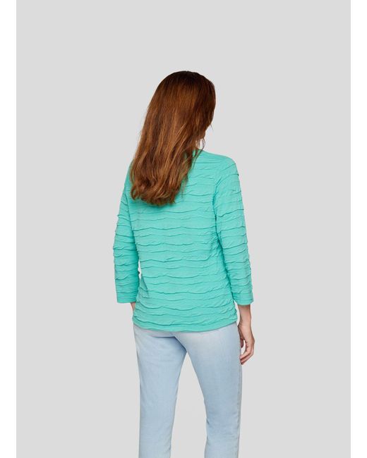 Rabe Blue Print- 3/4-Arm-Shirt mit Struktur-Design