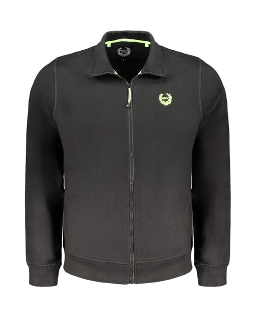 Gianmarco Venturi Sweatshirt Schwarz, Reißverschluss & in Black für Herren