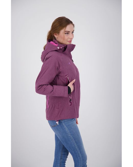 DEPROC Active Purple Funktionsjacke TITTALLON Women mit abnehmbarer Kapuze und Windfang