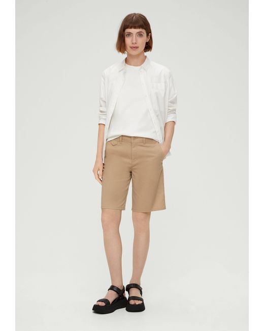 S.oliver White Shorts Regular: Bermuda im Chino-Style