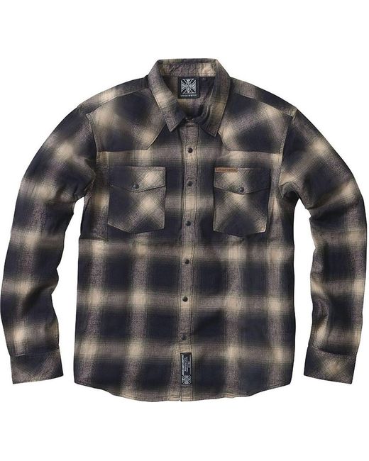 West Coast Choppers Langarmhemd Outlaw Flannel in Gray für Herren