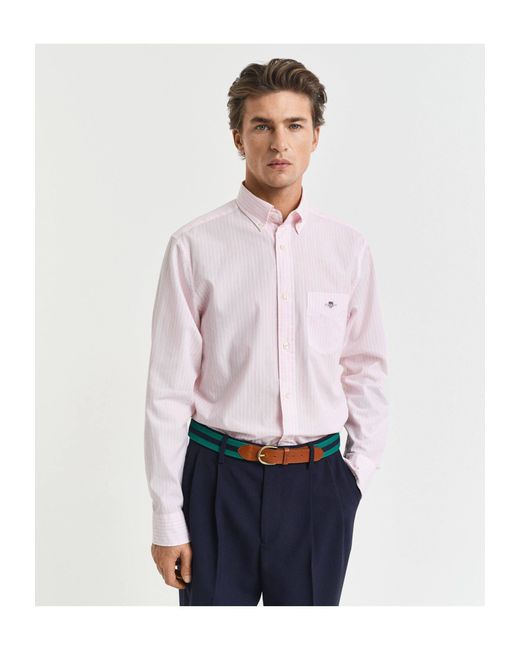 Gant Hemd POPLIN Regular Fit in Pink für Herren