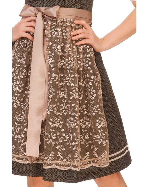 Alpenwahnsinn Brown Midi Dirndl 2tlg.