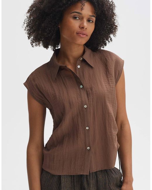 Opus Brown Langarmbluse Bluse Fadri