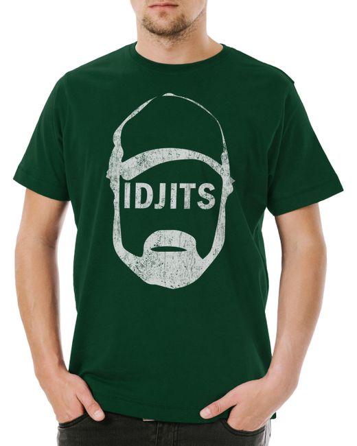 Urban Backwoods Print- Idjits T-Shirt Supernatural Fun Dean Logo Pentragramm Pentacle in Green für Herren