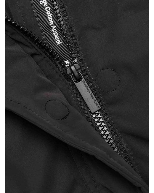 Knowledge Cotton Black Winterjacke ALLYSSA Long Puffer jacket