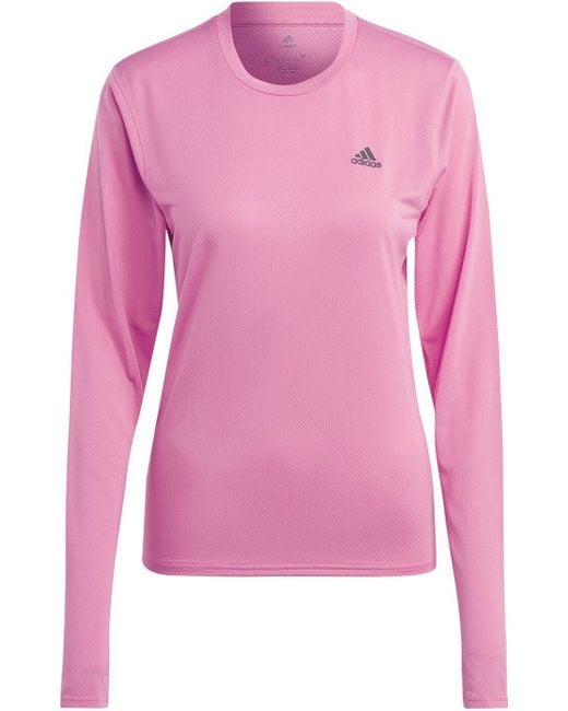 Adidas Pink Langarmshirt RI 3B LS TEE BLACK/RUNWHT/RED
