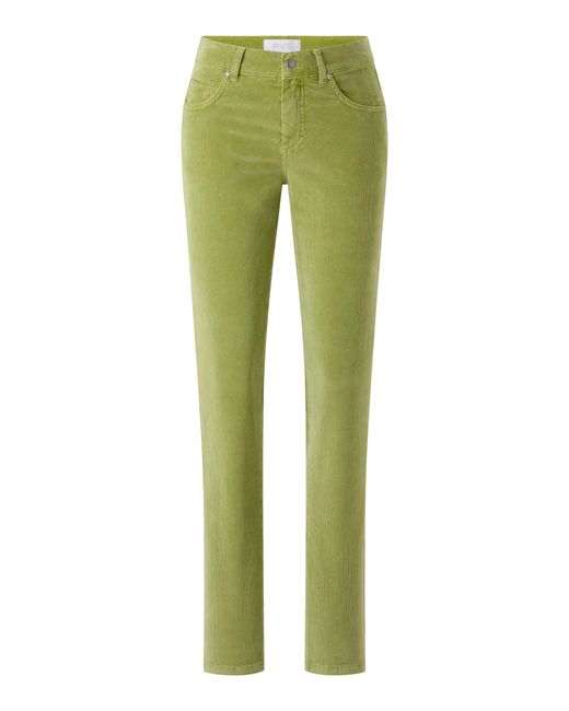 ANGELS Green Straight- Jeans Cici in Coloured Cord