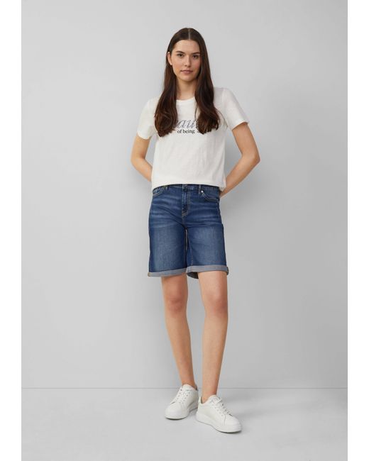 S.oliver Blue Jeansshorts Bermuda-Jeans Karolin / Regular Fit / Mid Rise / Turn-up