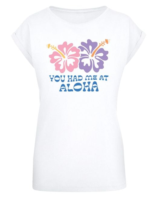 F4NT4STIC White Shirt You had me at Aloha Premium Qualität