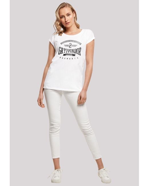 F4NT4STIC White T-Shirt Harry Potter Gryffindor Keeper Print