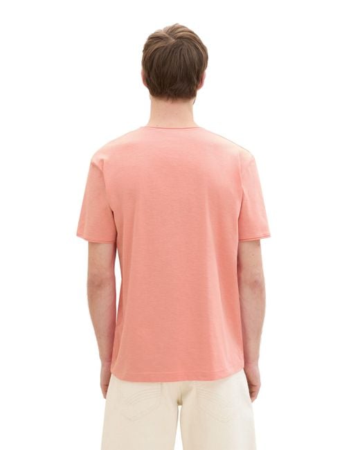 Tom Tailor T-Shirt in Pink für Herren