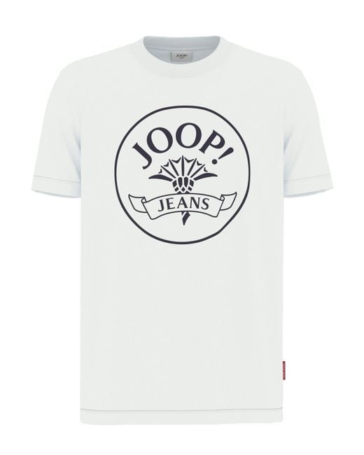 Joop! Kurzarmshirt Aleko Mit Logoprint in Kontrastfarbe in Gray für Herren