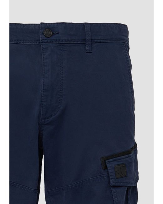 S.oliver Stoffhose Cargohose mit und Straight Leg Garment Dye in Blue für Herren
