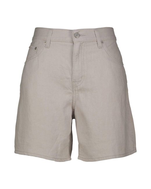 Levi's Gray Shorts aus Viskose und Leinen Baggy Fit