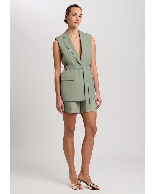 MARC AUREL Green Longblazer aus -Twill