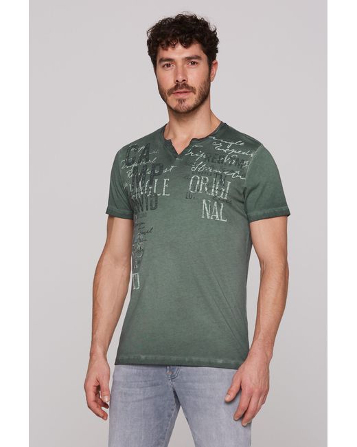 Camp David Rundhalsshirt aus Baumwolle in Green für Herren