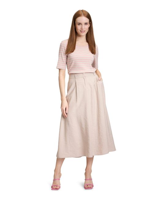 Betty Barclay Pink Maxirock A-Linien-Rock mit Bundfalten Form